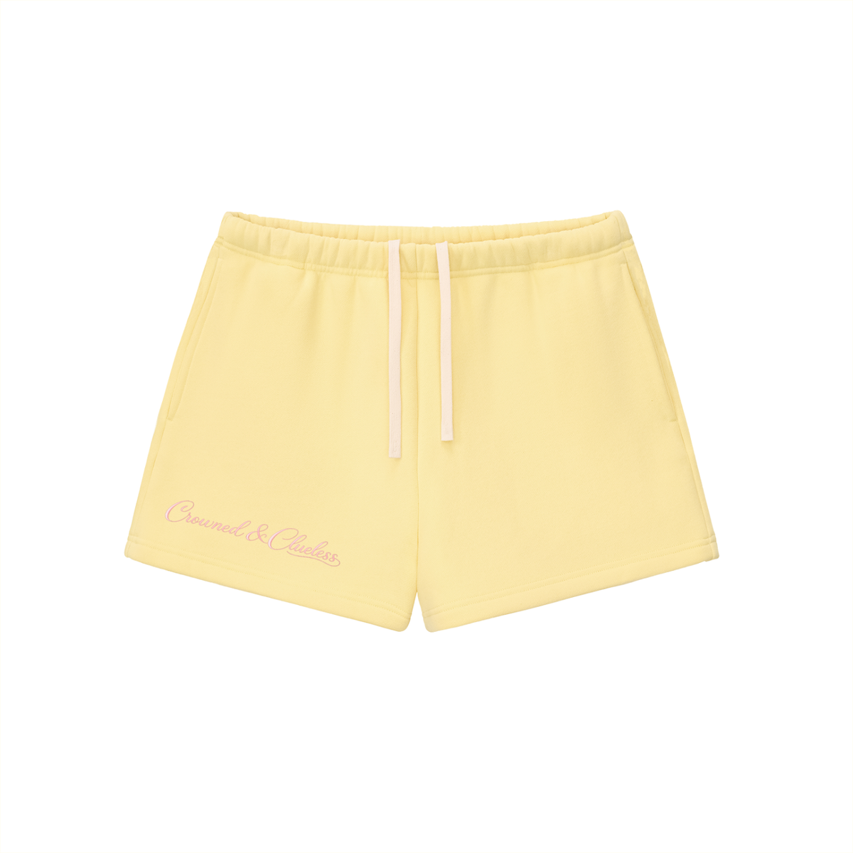 Crowned & Clueless Tie Shorts-Pink Problems