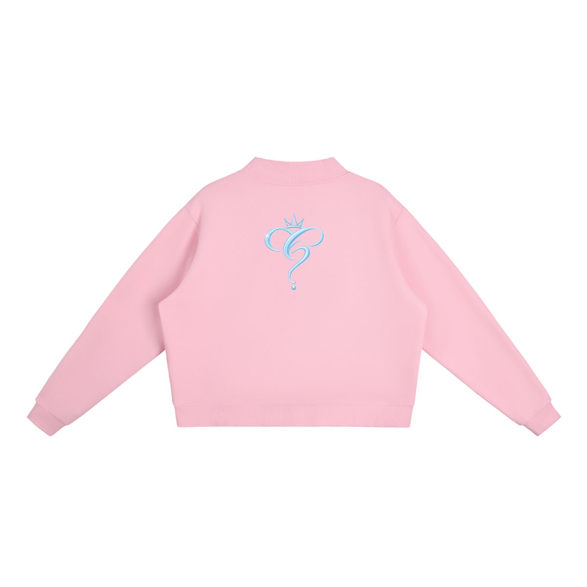 Crowned & Clueless Crew Neck-Blue Delulu