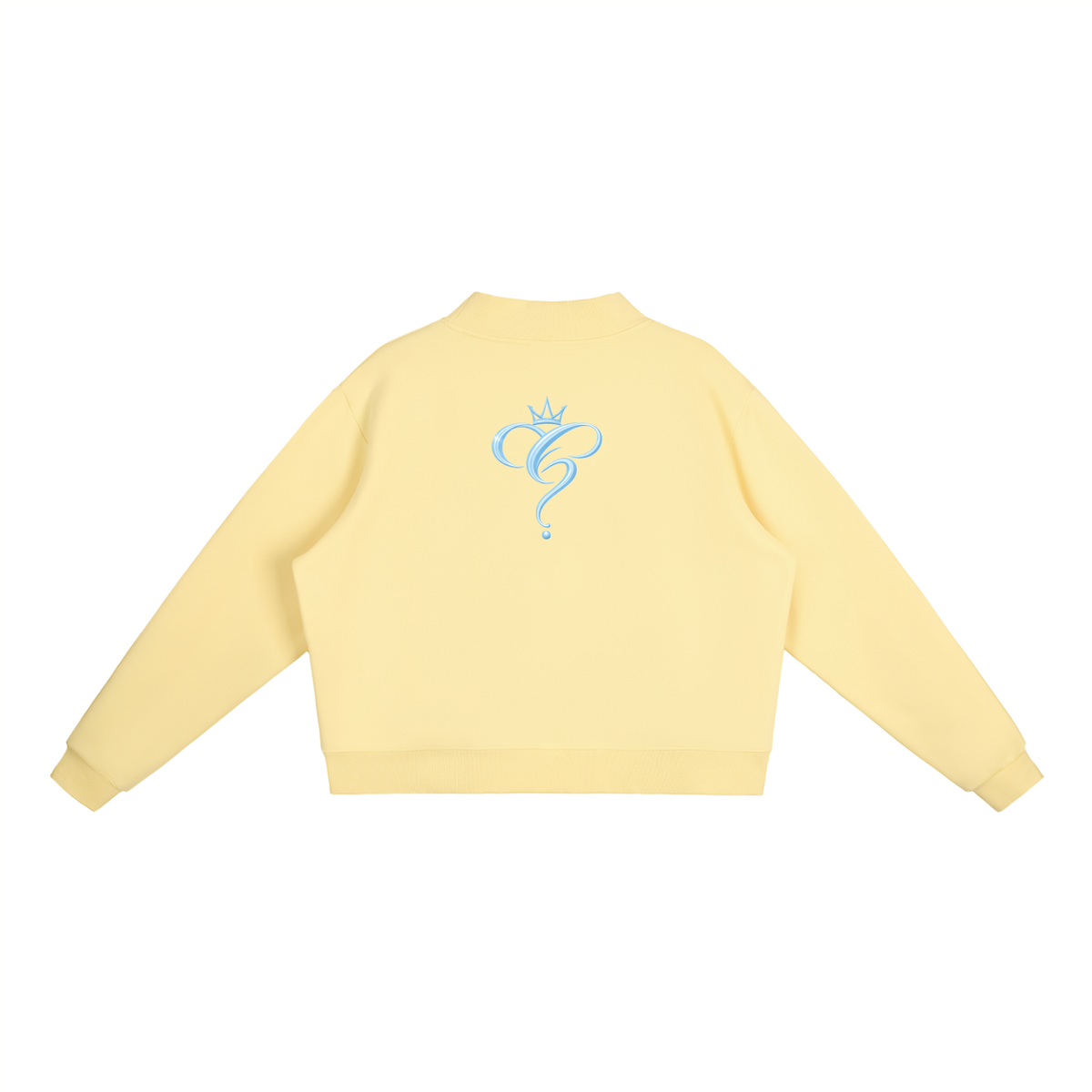 Crowned & Clueless Crew Neck-Blue Delulu