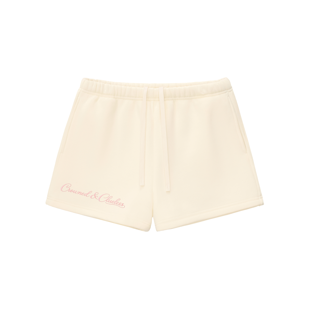 Crowned & Clueless Tie Shorts-Pink Problems