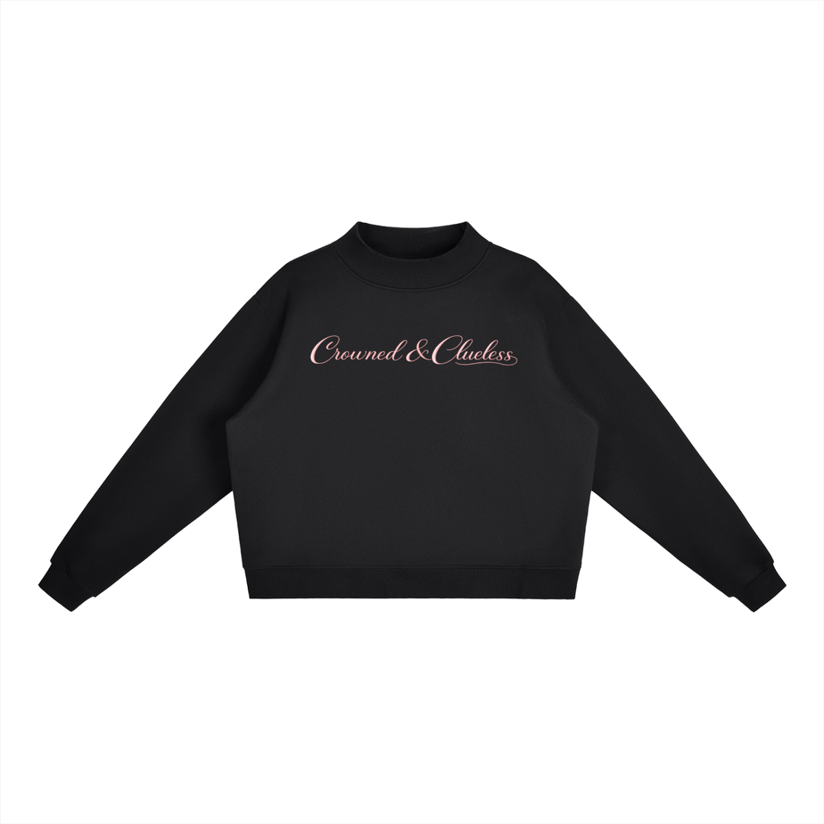 Crowned & Clueless Crew Neck-Pink Problems