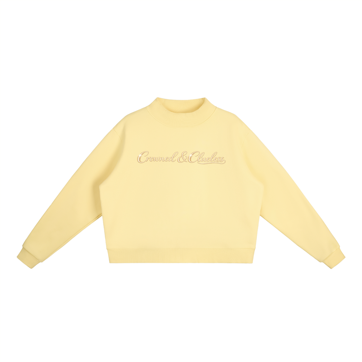 Crowned & Clueless Crew Neck-Butter Bby