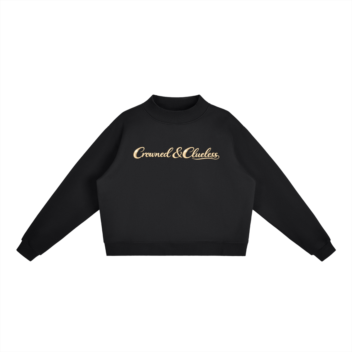 Crowned & Clueless Crew Neck-Butter Bby